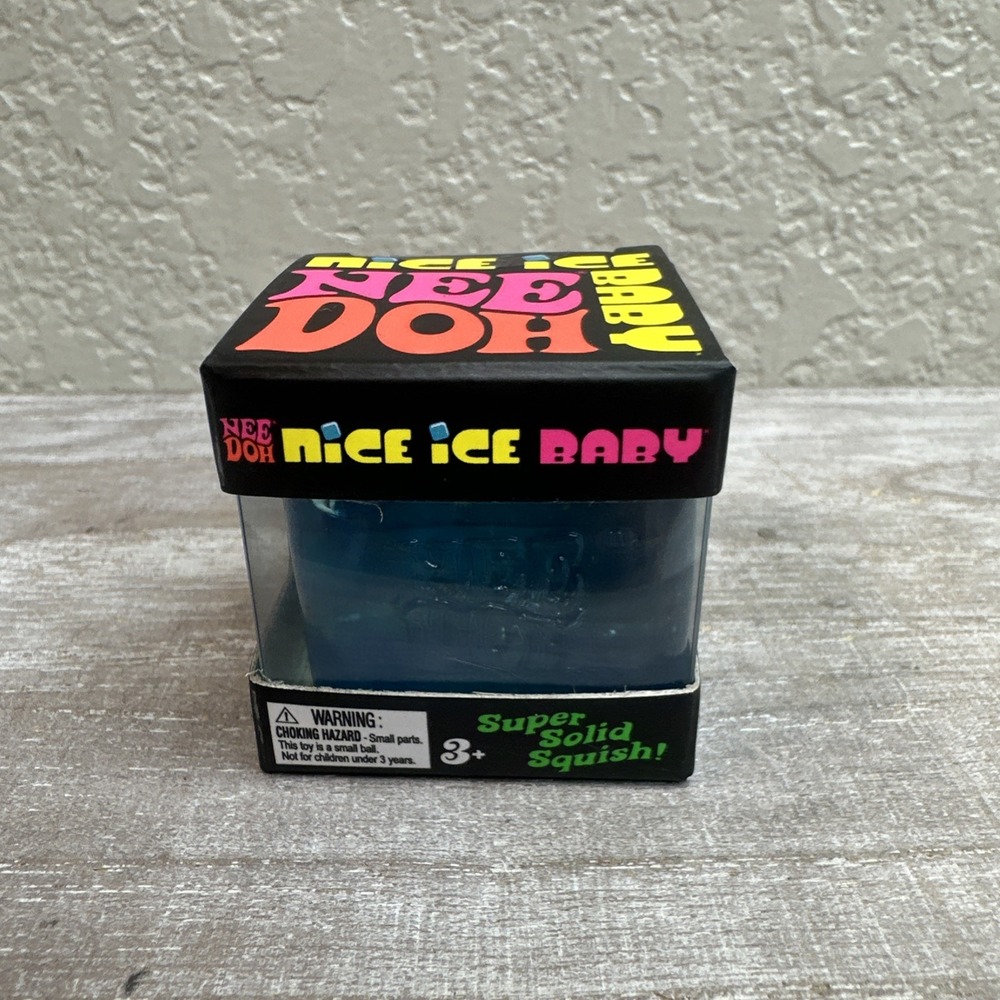$15 🌙 Nee Doh Nice Ice Baby Super Solid Squish Squeeze Ball Blue